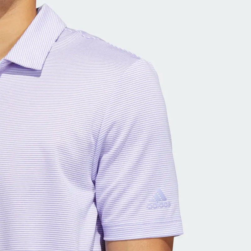 Adidas Ottoman Stripe Polo Shirt - Purple