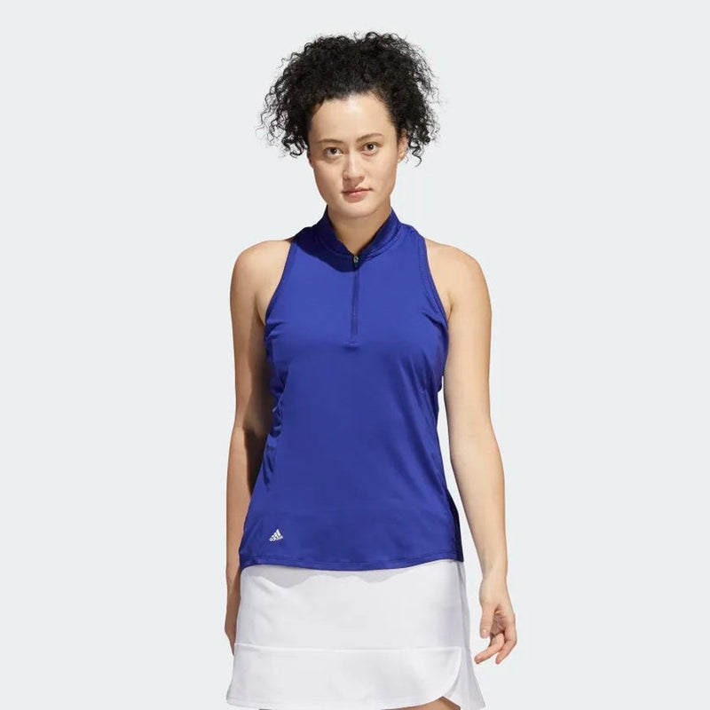 Adidas Racerback Sleeveless Polo Shirt - Blue