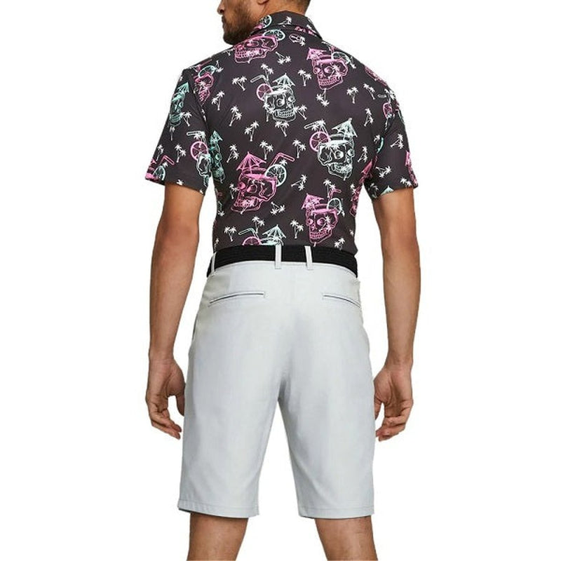 Puma MATTR Tropi-Cool Golf Shirt - Black/Pink