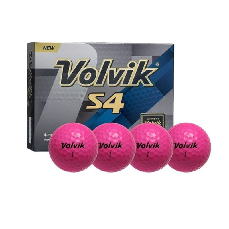 3 Dozen 36 Volvik S4 Golf Balls - Pink