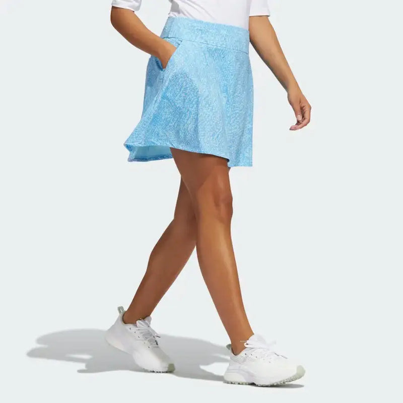 Adidas Printed Frill Golf Skirt - Blue