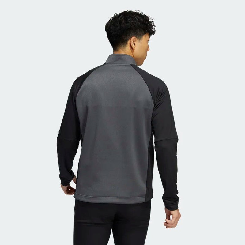 Adidas Colorblock Quarter-Zip Pullover - Grey