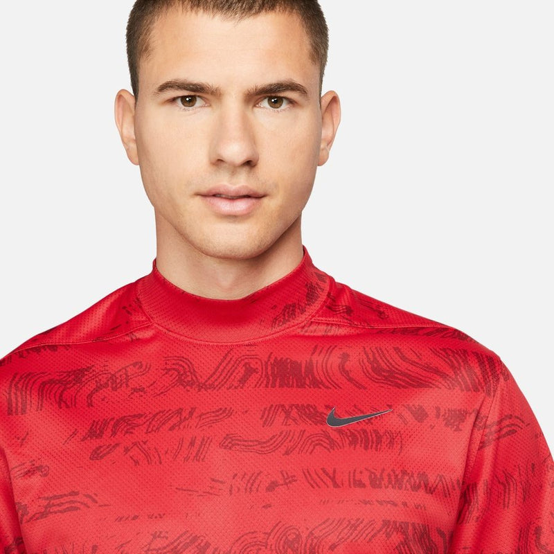 Nike Men's Tiger Woods Dri-Fit ADV Mock Polo - Red