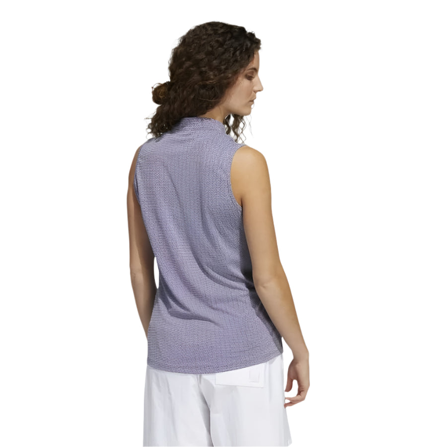 Adidas Essentials Mock Neck Sleeveless Polo Shirt