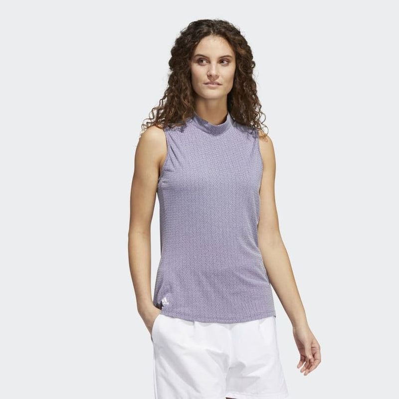 Adidas Essentials Mock Neck Sleeveless Polo Shirt