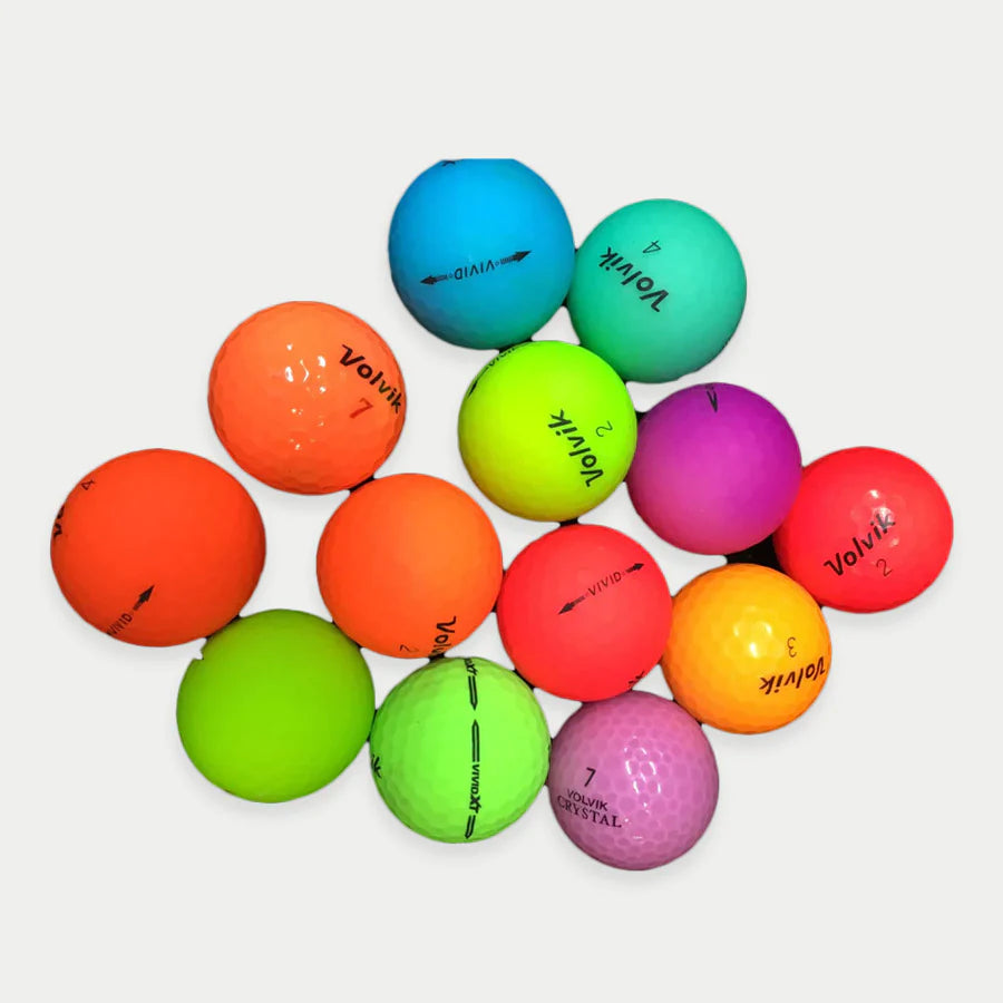 60 Volvik Mixed Colour Golf Balls - Recycled