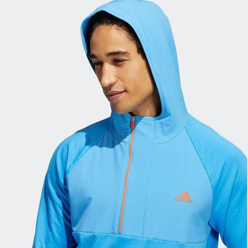 Adidas Fleece Anorak Half-Zip Pullover - Blue