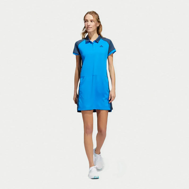 Ladies Adidas Colorblock Dress - Blue
