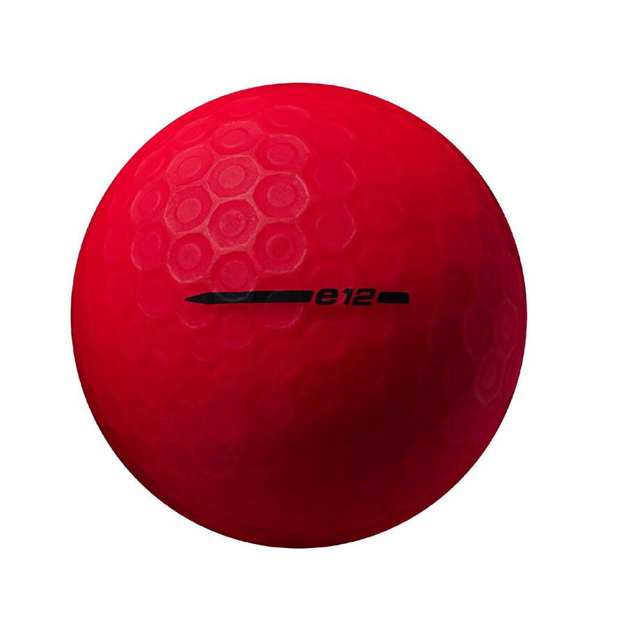 36 Bridgestone E12 Pristine Contact Matte Red Golf Balls - Recycled