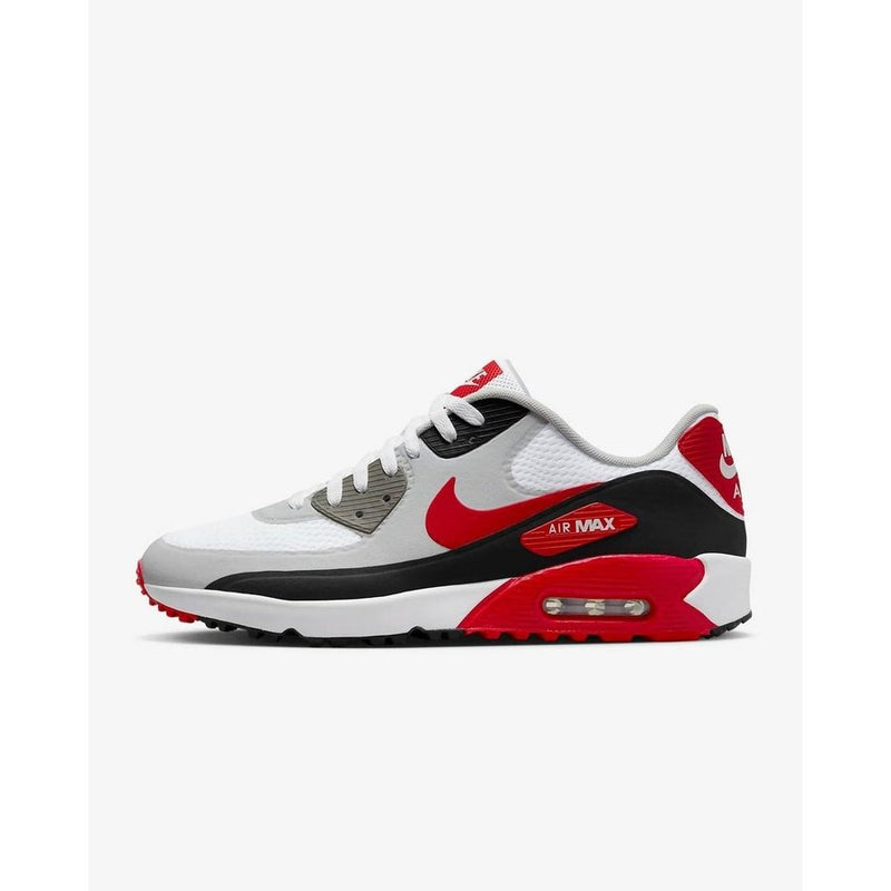 Nike Air Max 90 G TB Spikeless Golf Shoe - Grey/Red