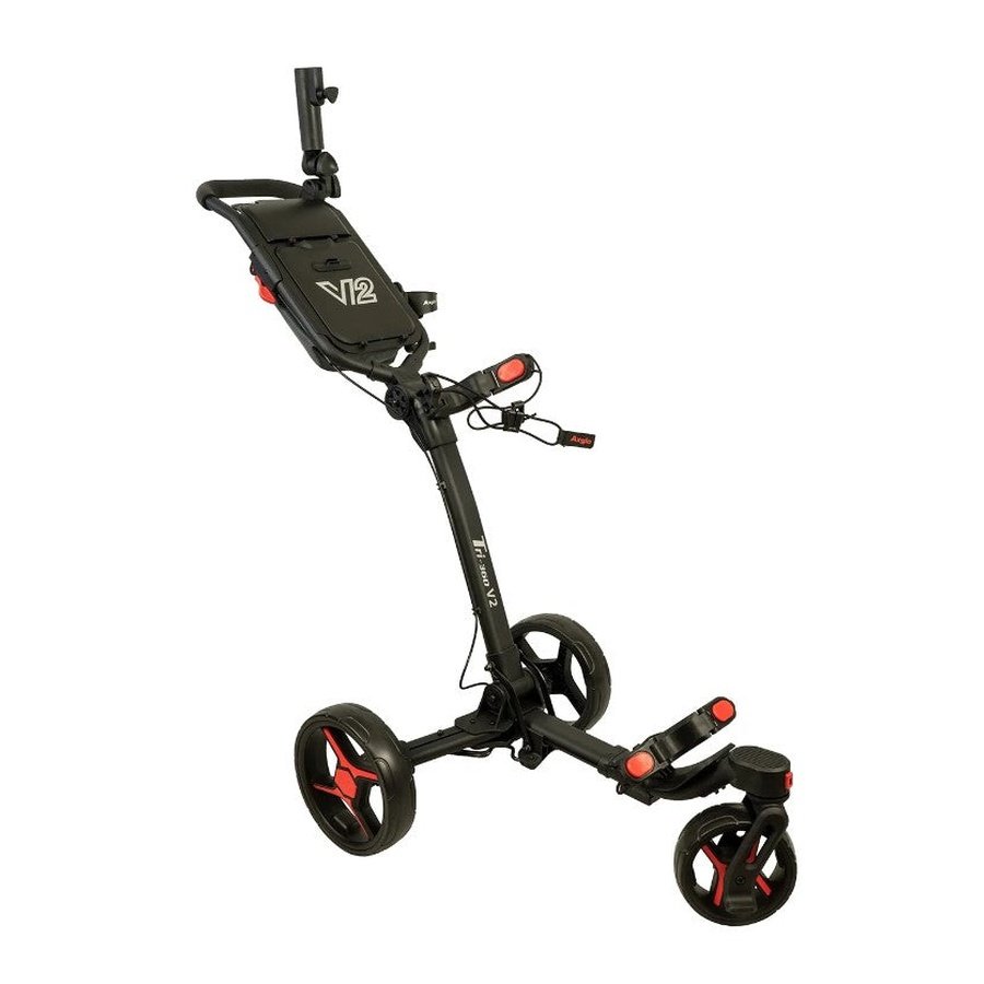 Axglo V2 Tri-360 Golf Push Cart with Free Storage Bag