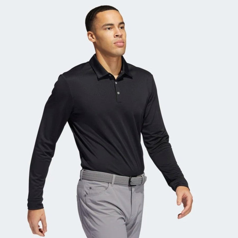 Adidas Long Sleeve Polo Shirt - Black