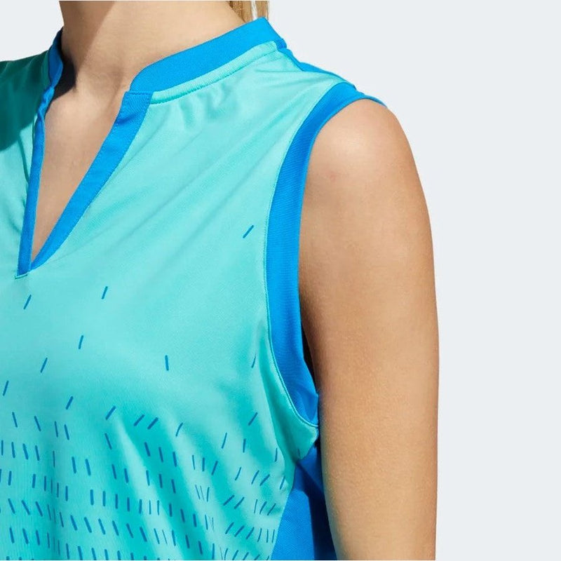 Ladies Adidas Sport Performance Gradient Sleeveless Polo Shirt