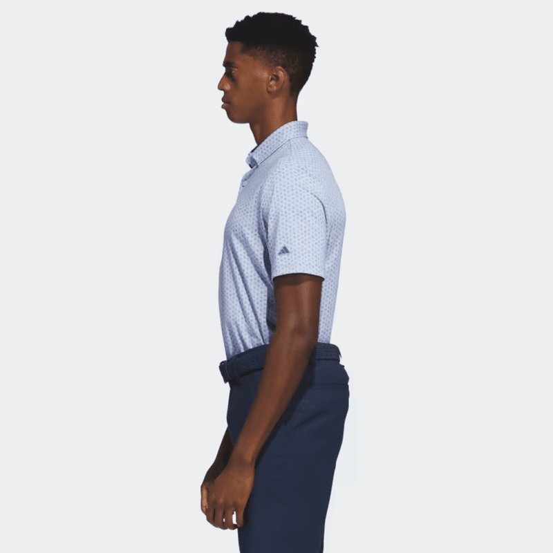 Adidas 2023 Go-To Print Golf Polo Shirt - Blue
