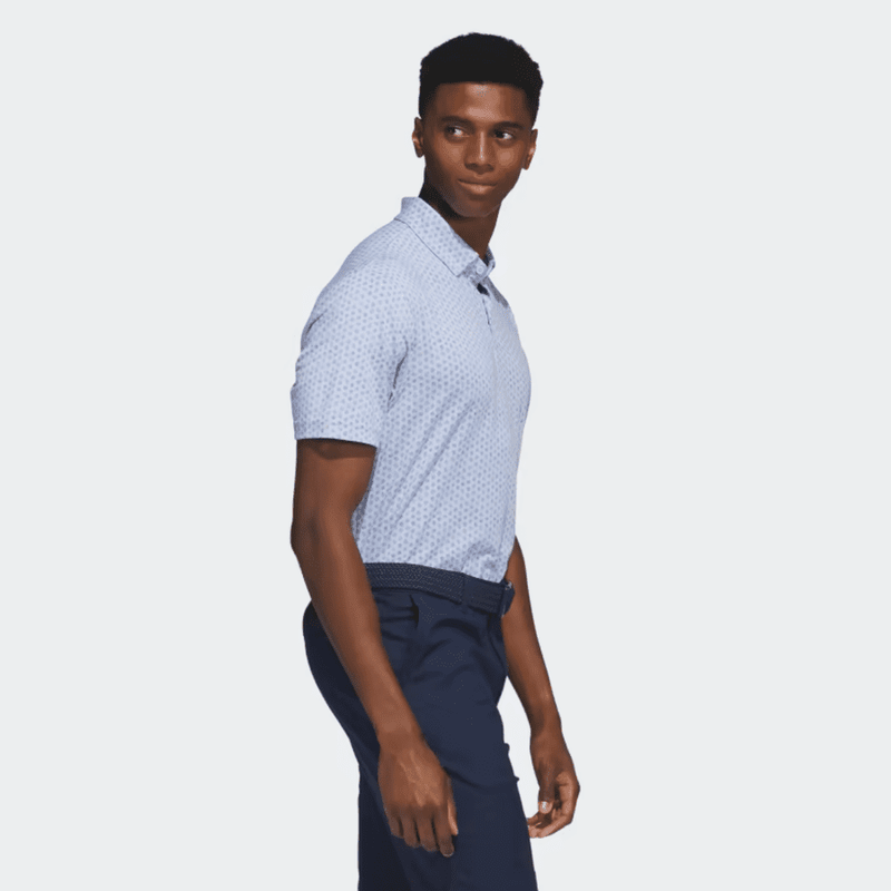 Adidas 2023 Go-To Print Golf Polo Shirt - Blue