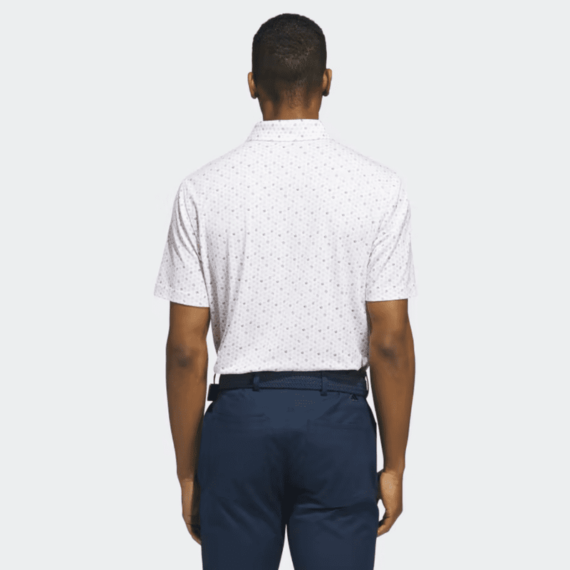 Adidas 2023 Go-To Print Golf Polo Shirt - White