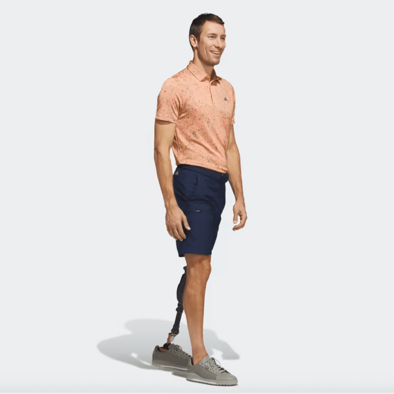 Adidas 2023 Jacquard Golf Polo Shirt - Orange