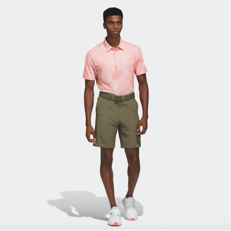 Adidas 2023 Flower Mesh Golf Polo Shirt - Orange