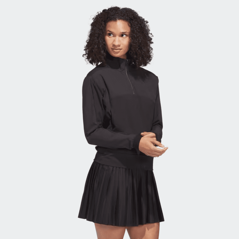 Adidas Ladies Ultimate365 Tour 1/4 Zip Golf Pullover - Black