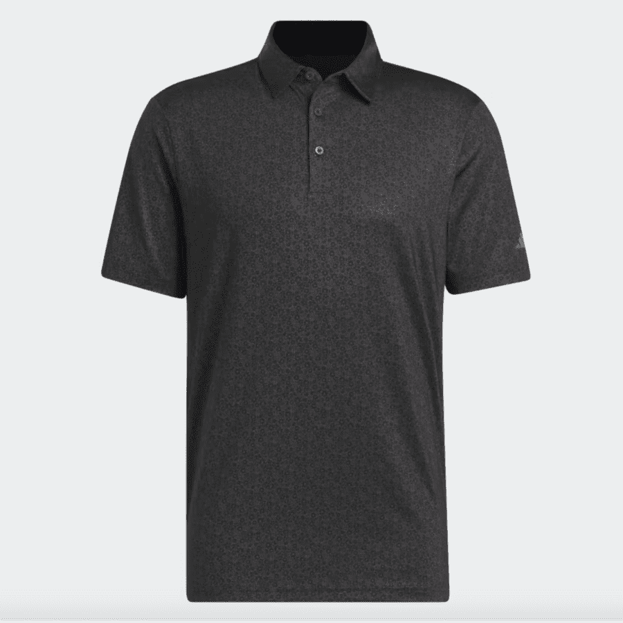 Adidas 2023 Ultimate365 Allover Print Golf Shirt - Black