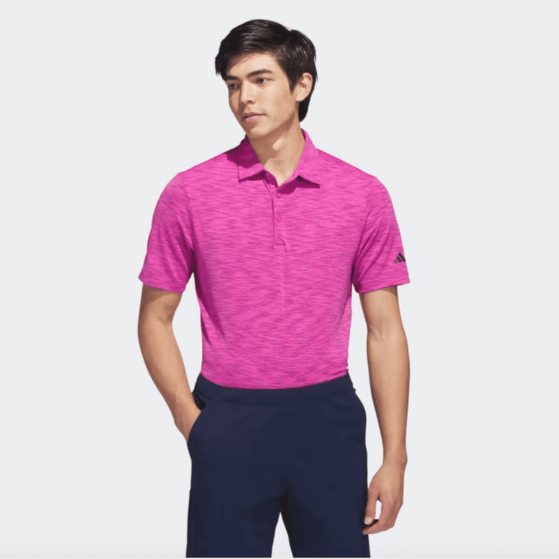 Adidas 2023 Space Dye Golf Polo Shirt - Pink