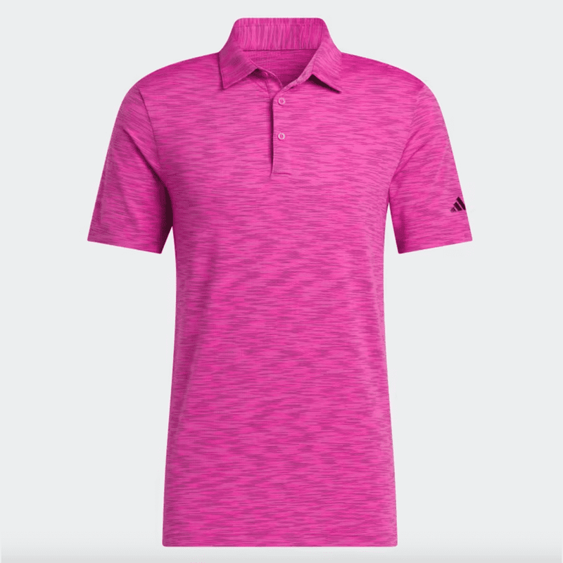 Adidas 2023 Space Dye Golf Polo Shirt - Pink