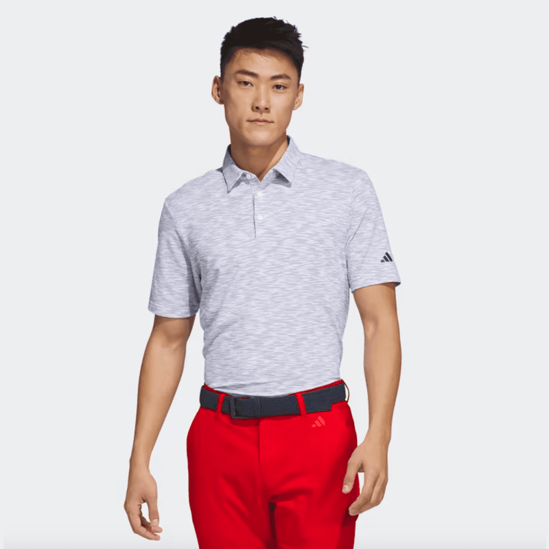Adidas 2023 Space Dye Golf Polo Shirt - White