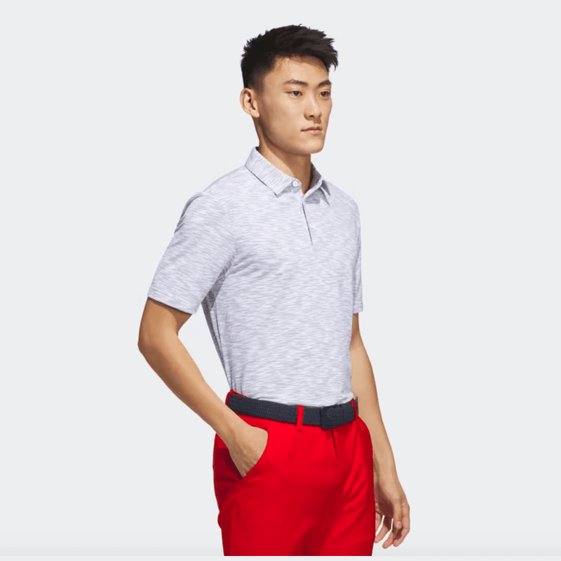Adidas 2023 Space Dye Golf Polo Shirt - White