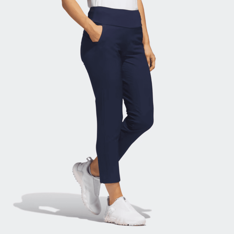 Adidas Ladies Pull-On Ankle Pants - Navy