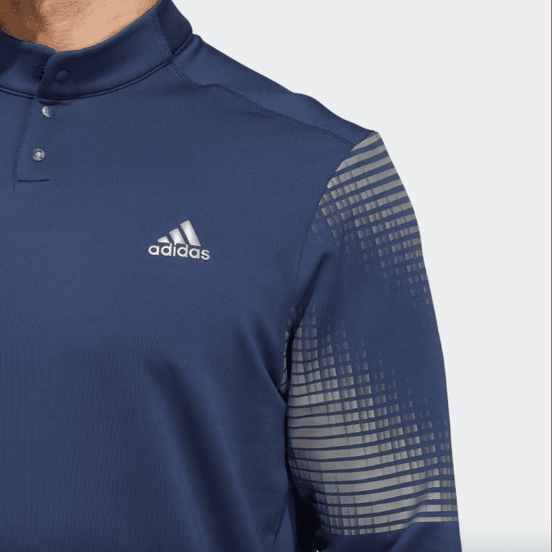 Adidas Statement COLD.RDY Long Sleeve Polo Shirt - Navy
