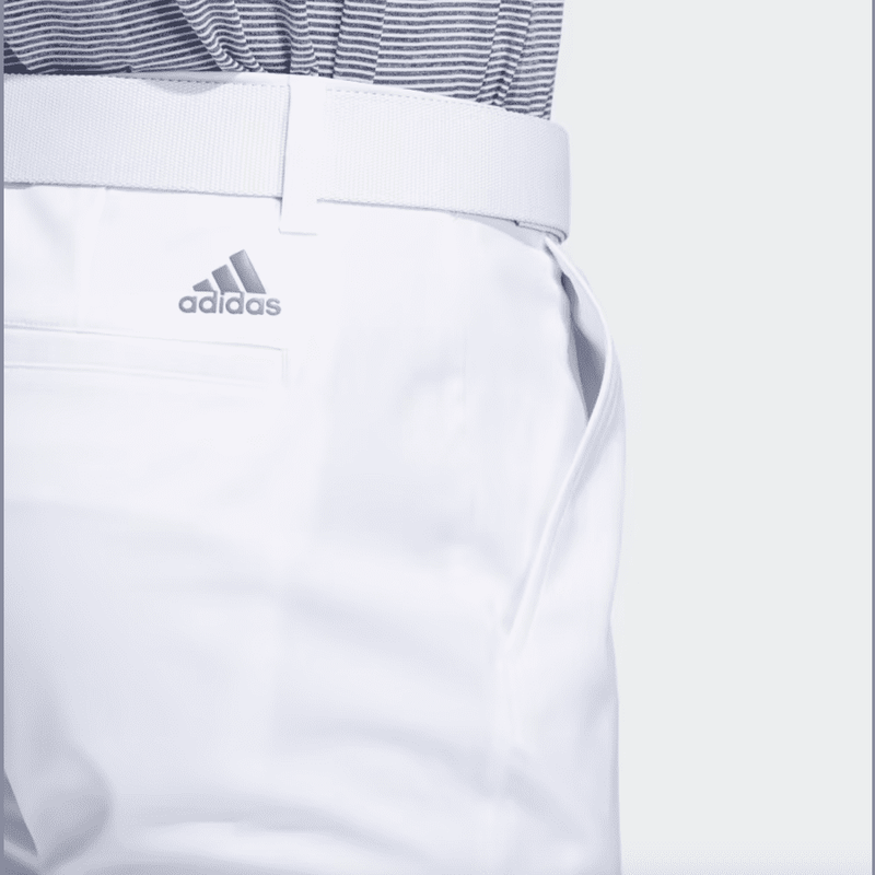 adidas Golf Ultimate 365 3-stripe tapered trousers in black | ASOS