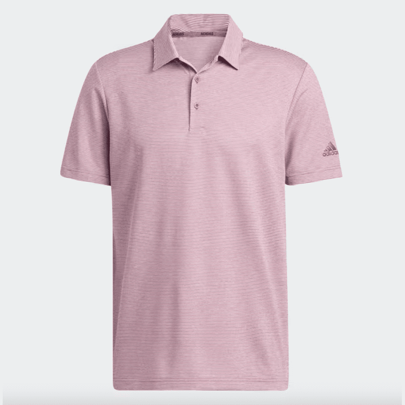 Adidas Ottoman Stripe Polo Shirt - Burgundy