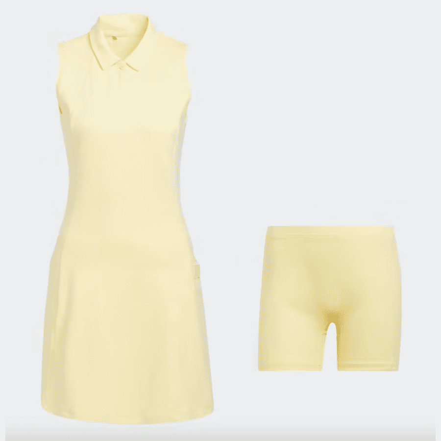 Adidas Go-To Sleeveless Golf Dress - Yellow