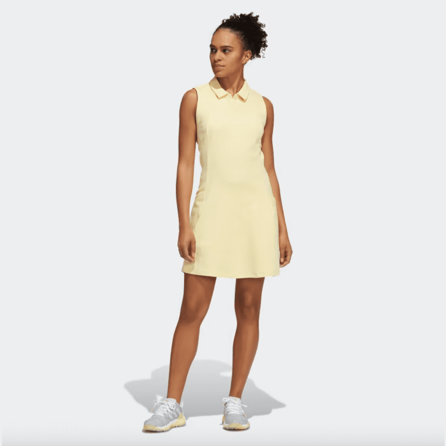 Adidas Go-To Sleeveless Golf Dress - Yellow