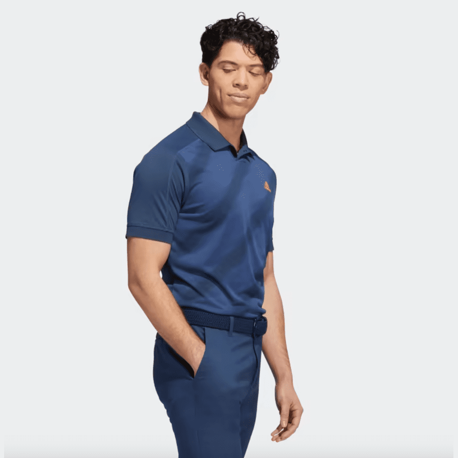 Adidas Statement Print Polo Shirt - Blue