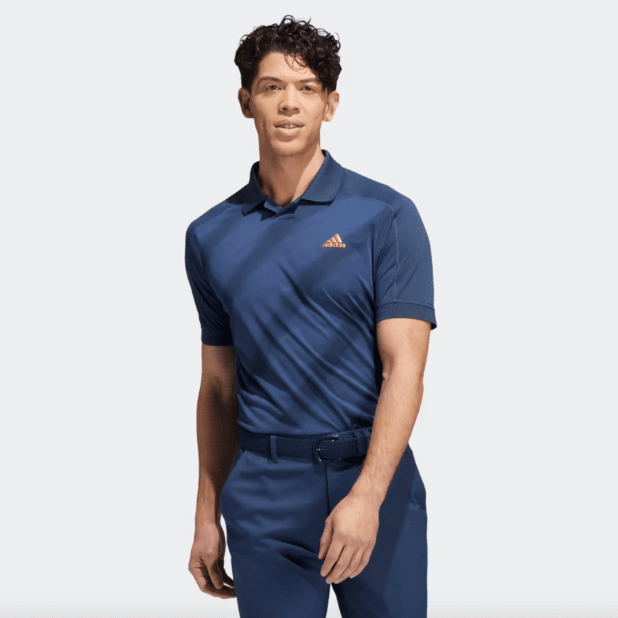 Adidas Statement Print Polo Shirt - Blue