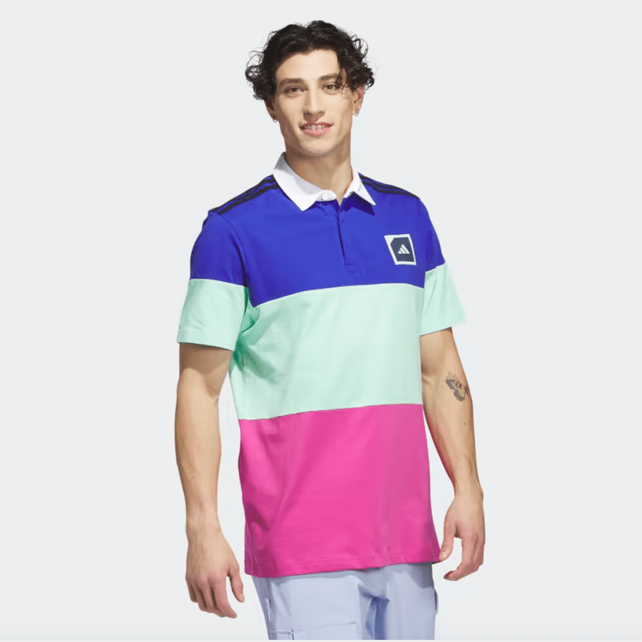 Adicross Block Golf Polo Shirt - Blue