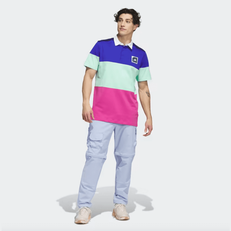 Adicross Block Golf Polo Shirt - Blue