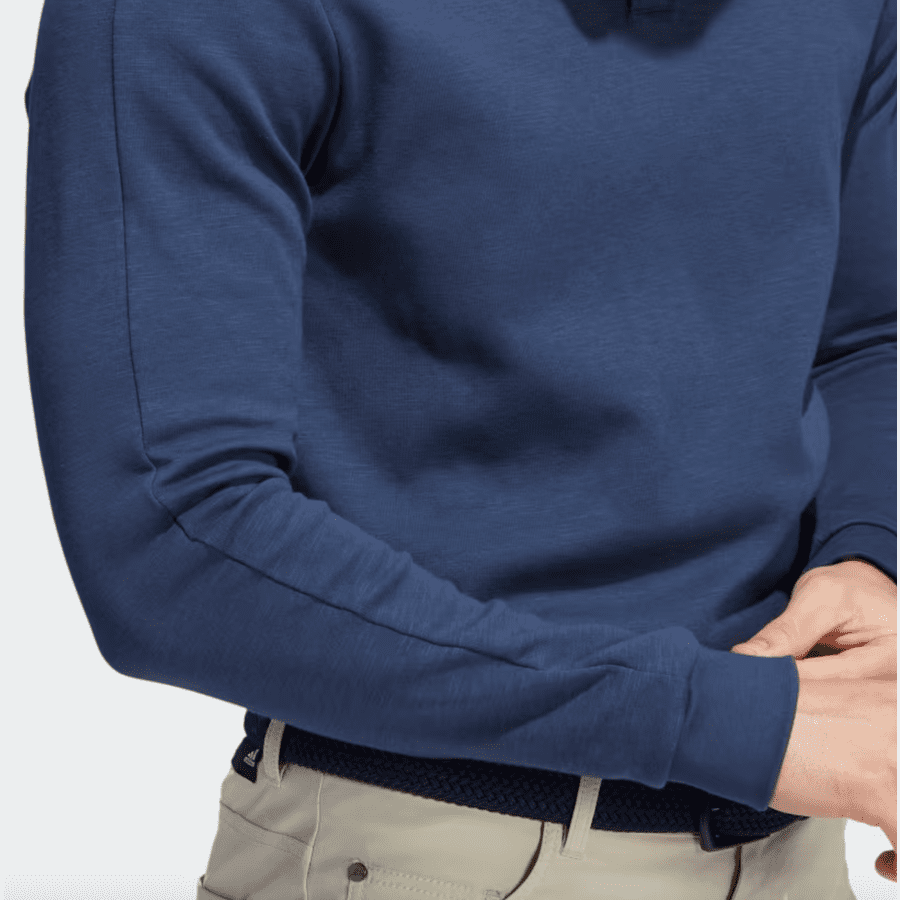 Adidas Go-To Long Sleeve Henley Polo Shirt - Navy