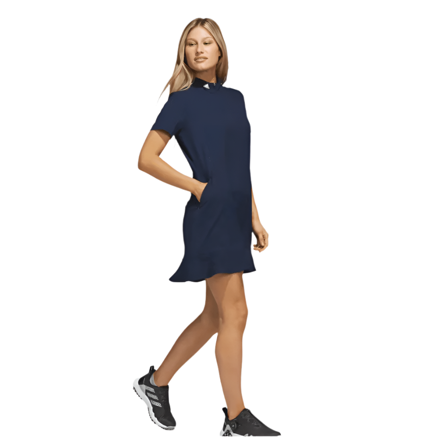 Adidas Ladies Frill Dress Blue