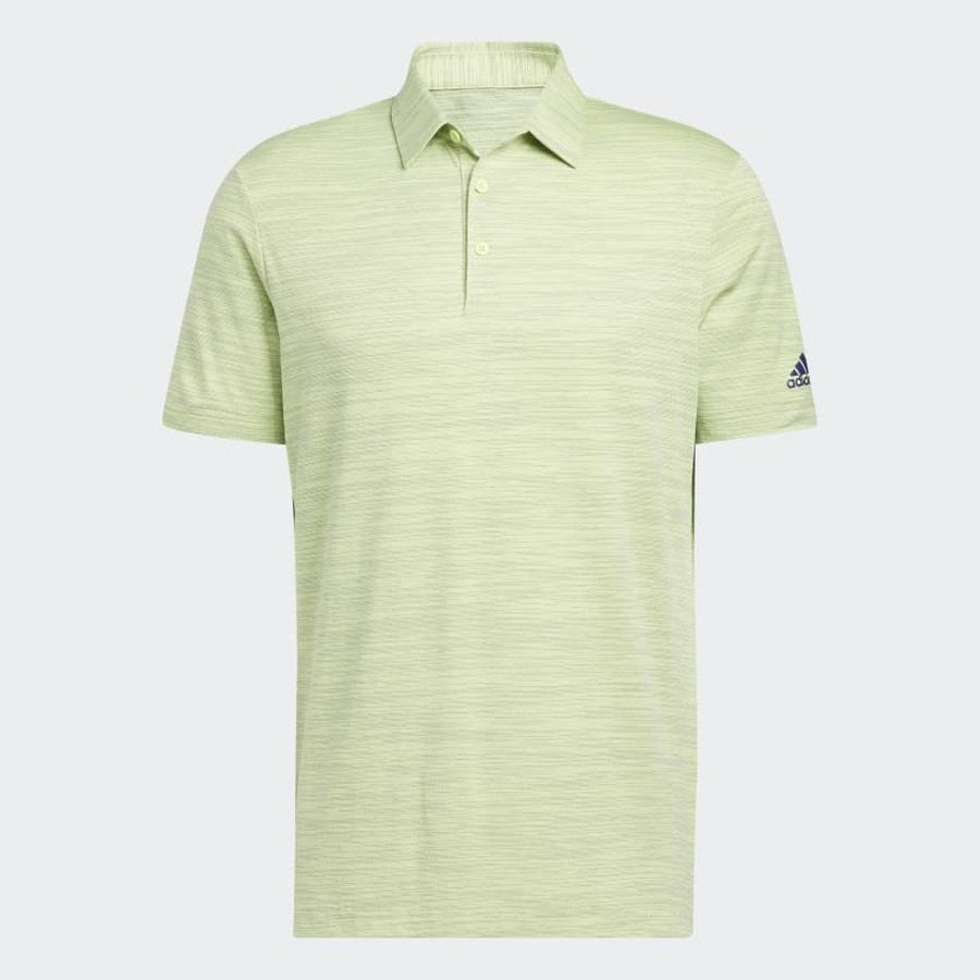 Adidas Space-Dyed Striped Polo Shirt - Green