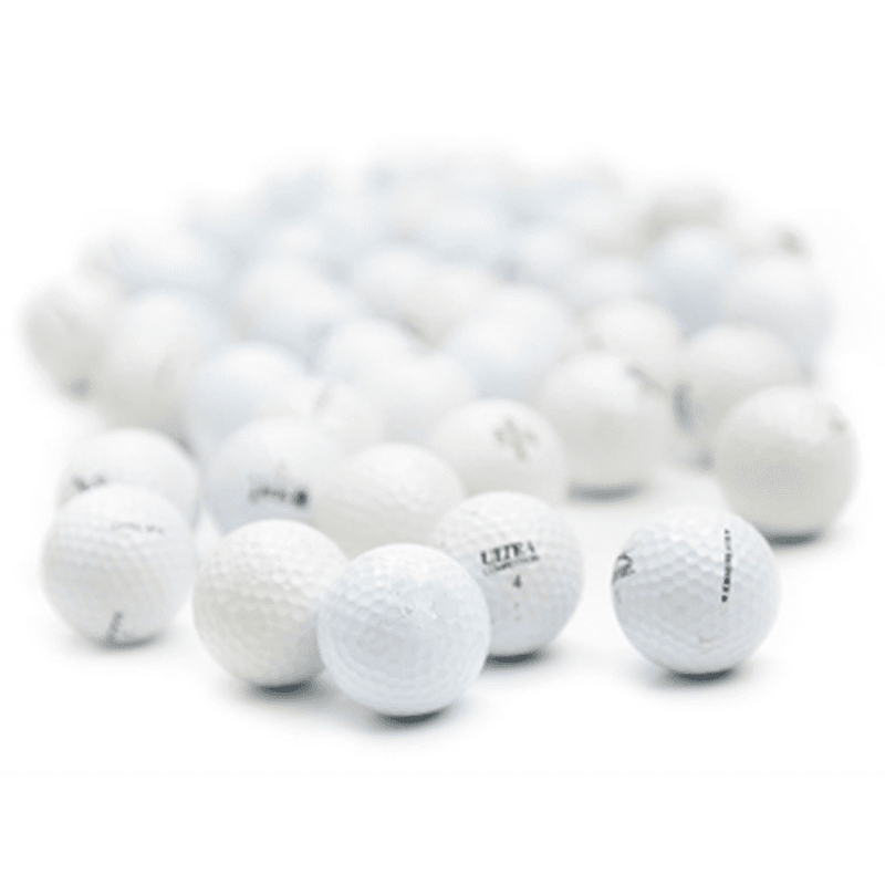 60 Assorted White Golf Balls - Assorted Styles Recycled
