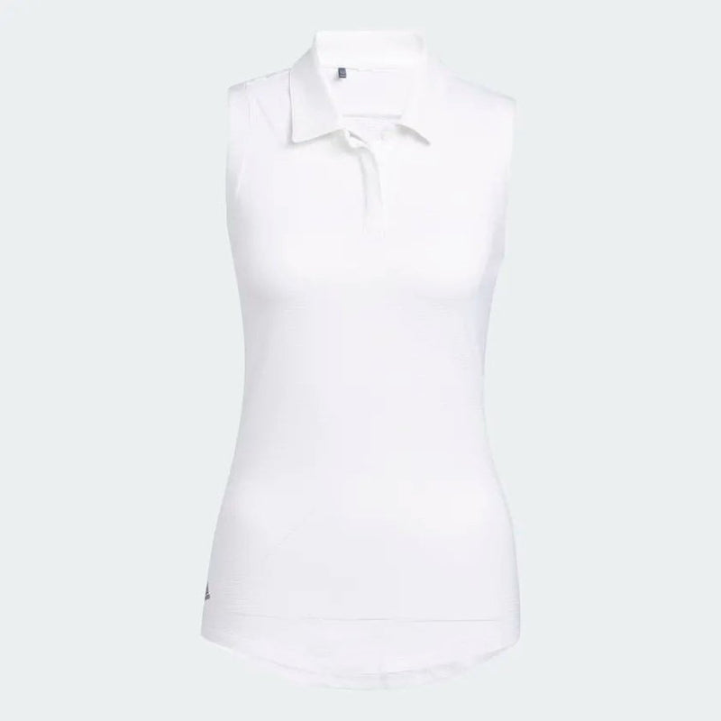 Adidas Ladies Sleeveless Polo Shirt - White