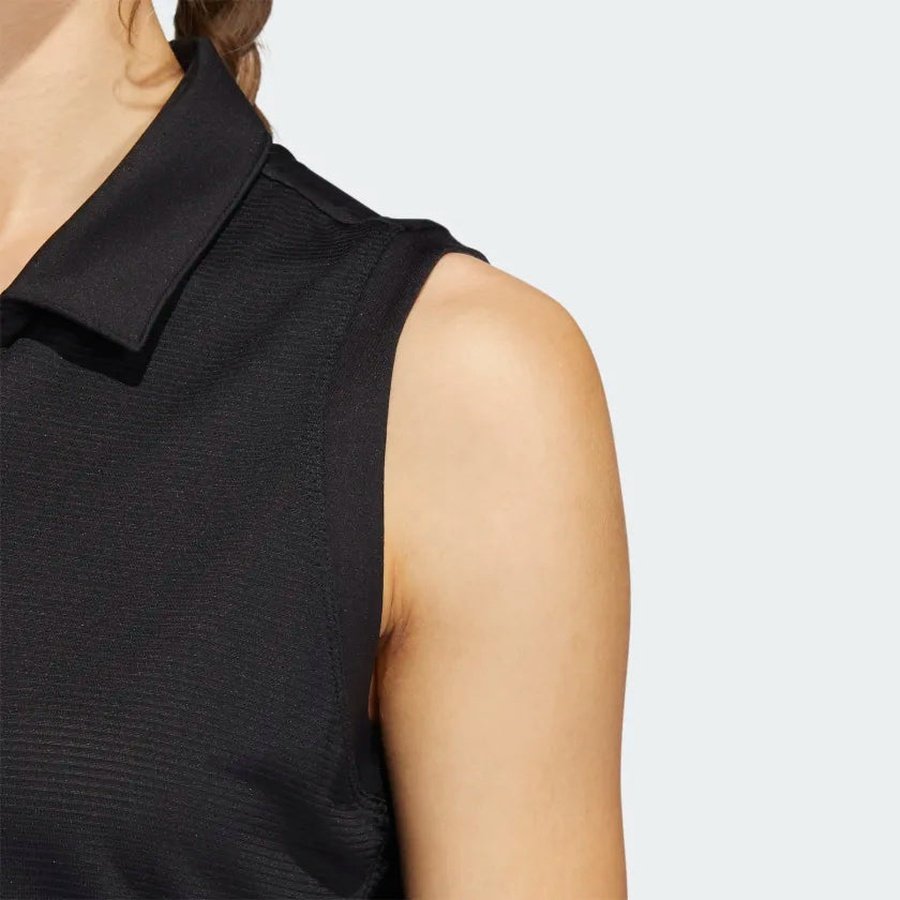 Adidas Sleeveless Polo Shirt - Black