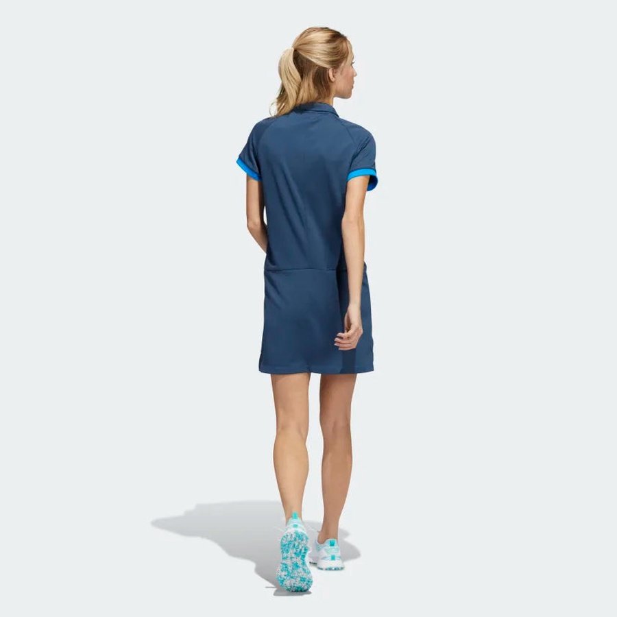 Ladies Adidas Colorblock Dress - Blue