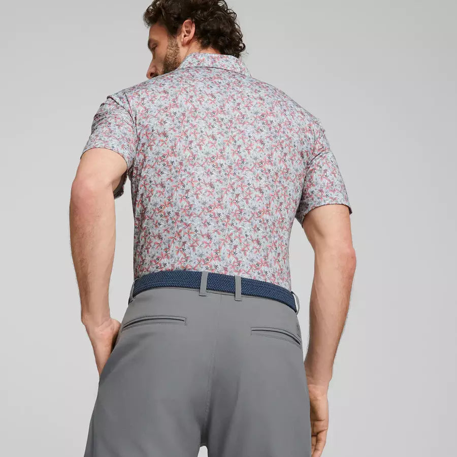 Puma MATTR Floral Polo - Grey