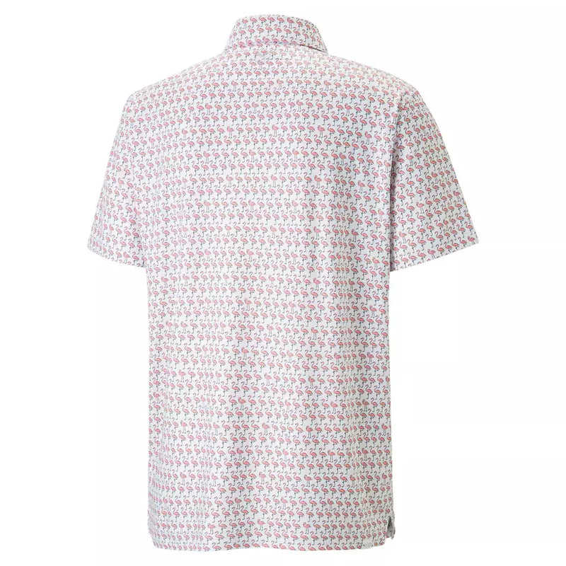 Puma MATTR Flamingo Golf Polo - White