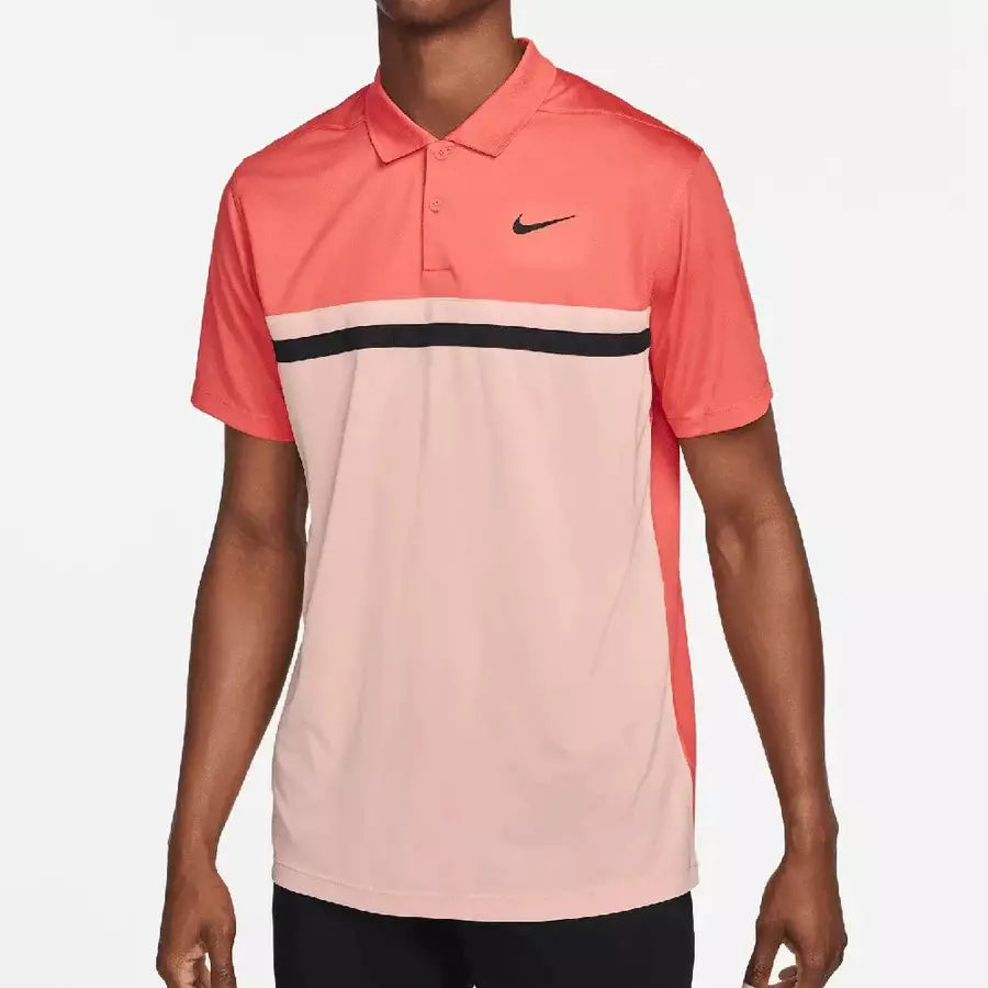 Nike Dri-Fit Victory Colour Block Golf Shirt - Orange