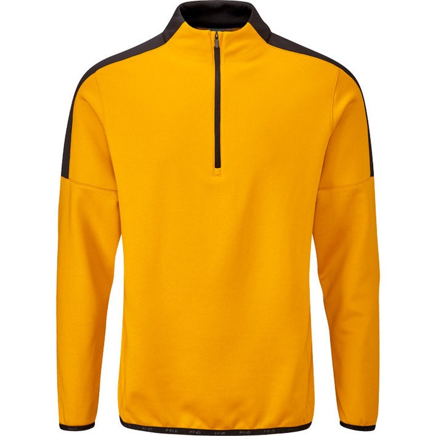Ping Frankie Men s 1 4 Zip Jacket Gold Black Small