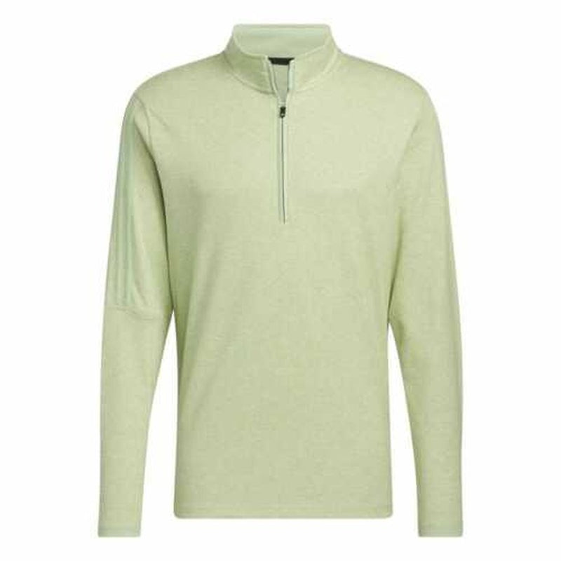 Adidas 3 Stripe 1/4 Zip Pullover - Lime